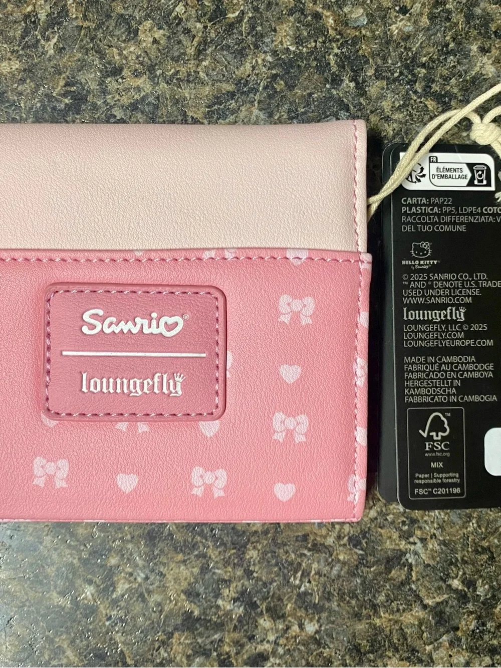 Loungefly Hello Kitty Pink, Yellow and Red Cartoon Wallet